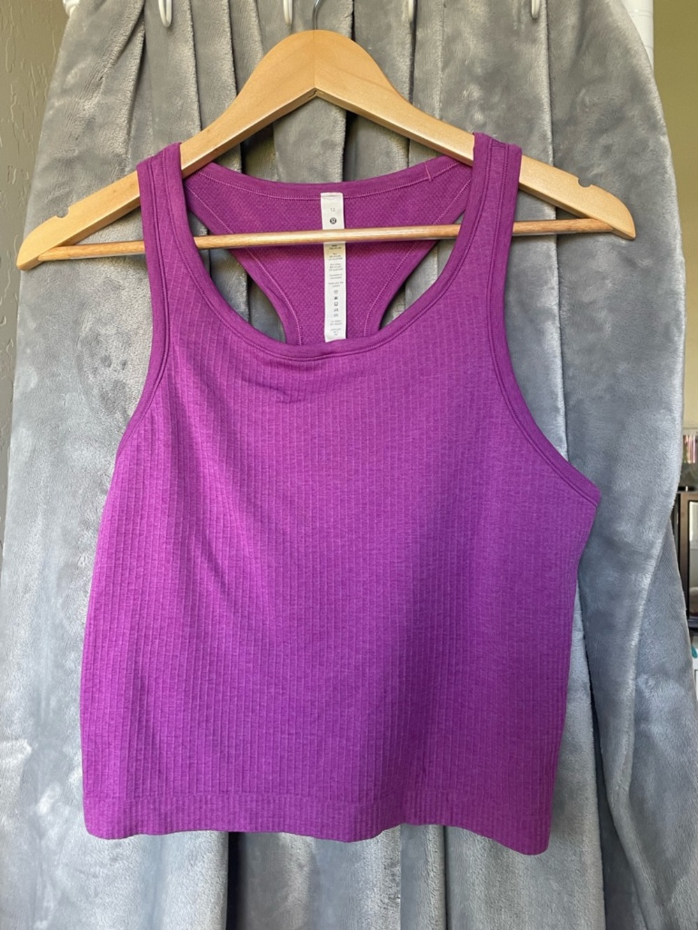 lululemon athletica Purple Ribbed Racerback Tank